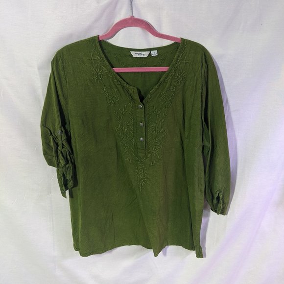 Green Blouse by Indigo - Picture 1 of 2